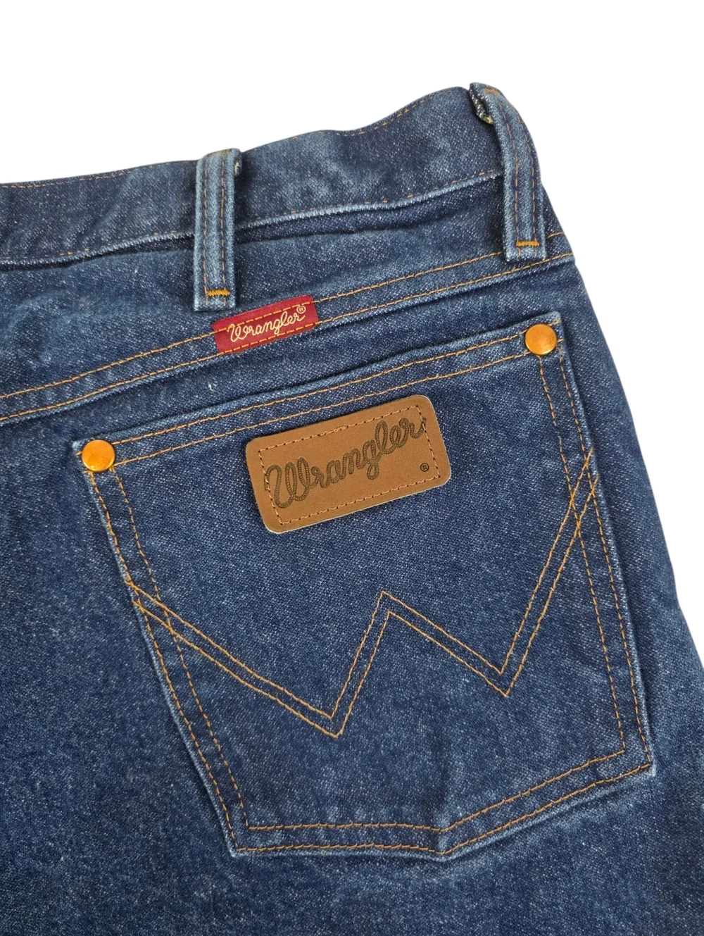 Wrangler 31MWZ Relaxed Fit Jeans Mens 36x34 Dark Wash Straight Denim Cowboy Cut